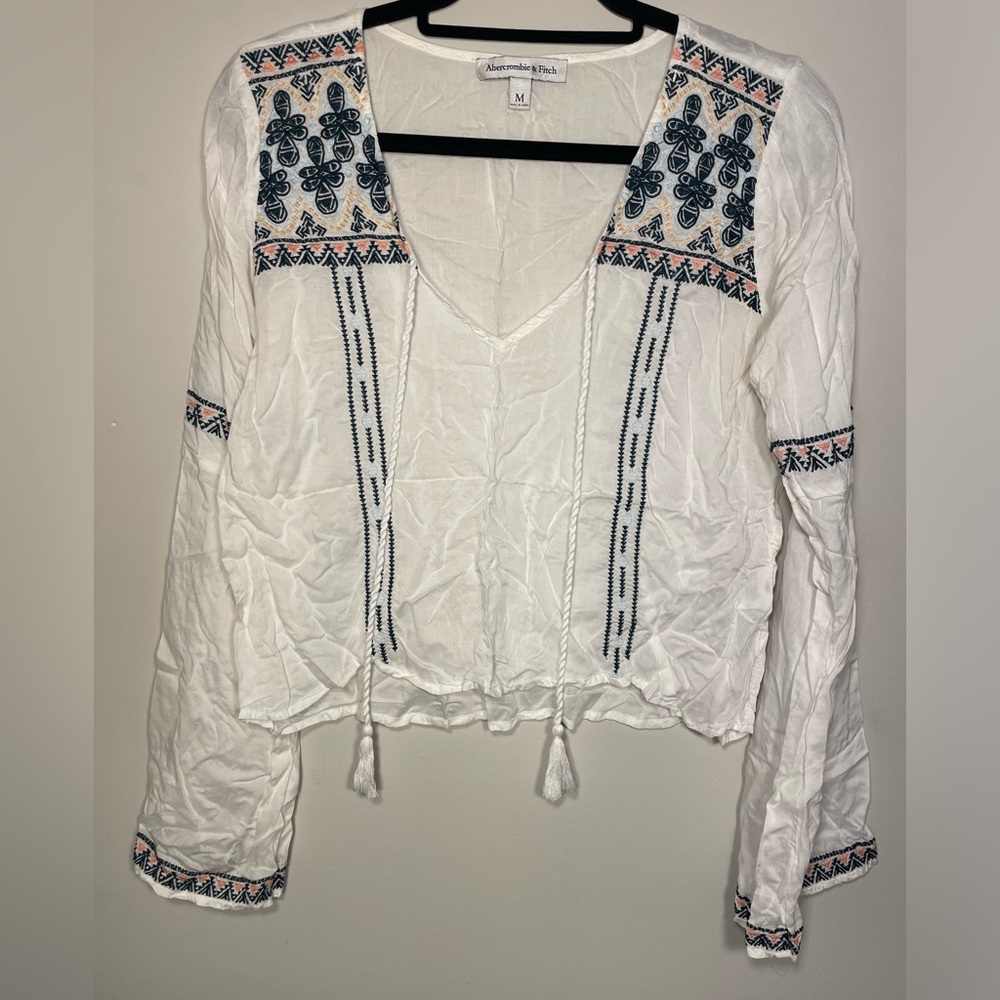 Abercrombie & Fitch Long Sleeve Crop Top